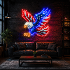 German Eagle Flag Neon Sign Light Artwork