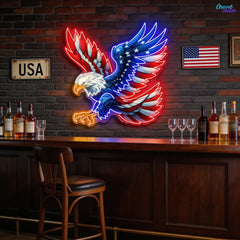 German Eagle Flag Neon Sign Light Artwork