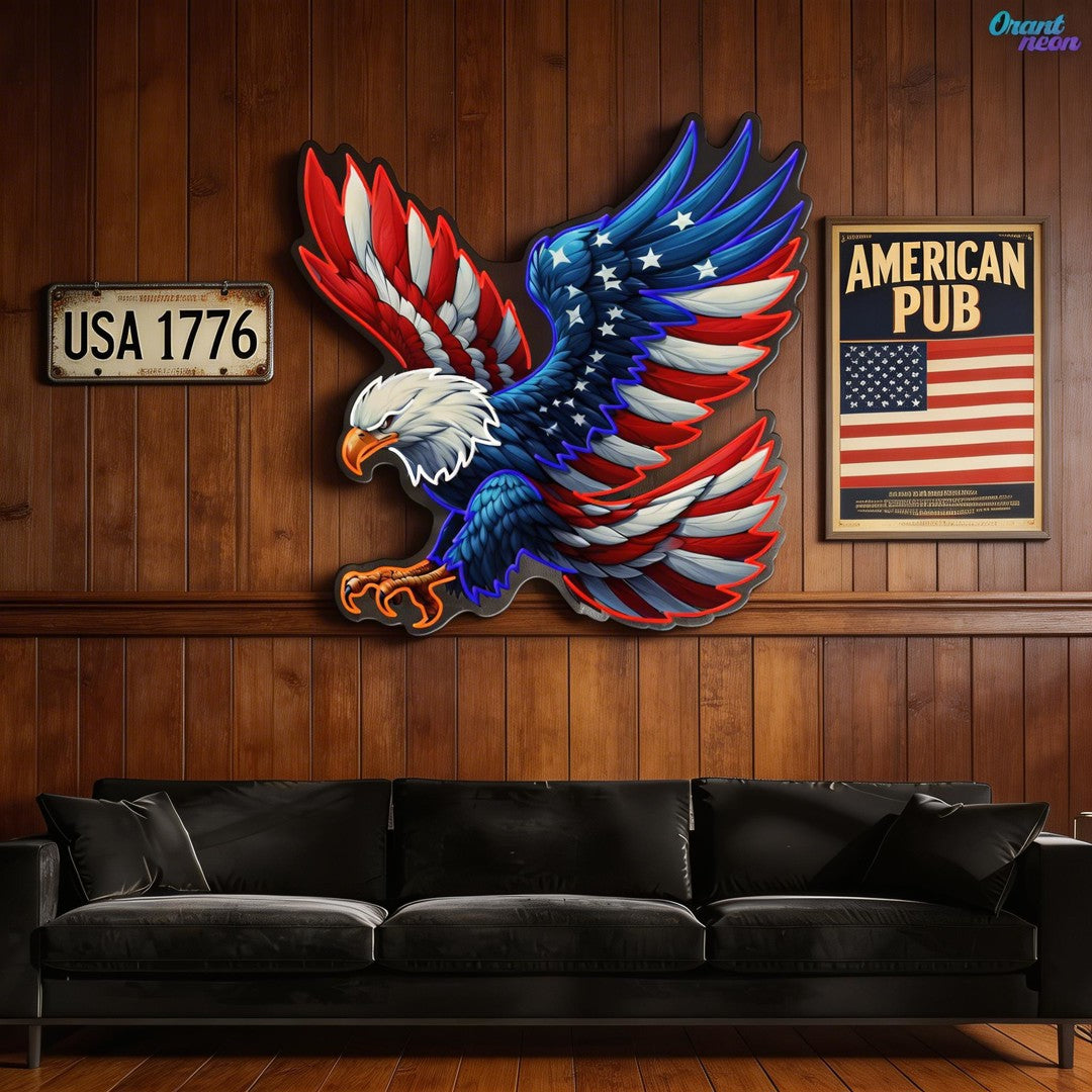 German Eagle Flag Neon Sign Light Artwork