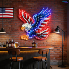 German Eagle Flag Neon Sign Light Artwork