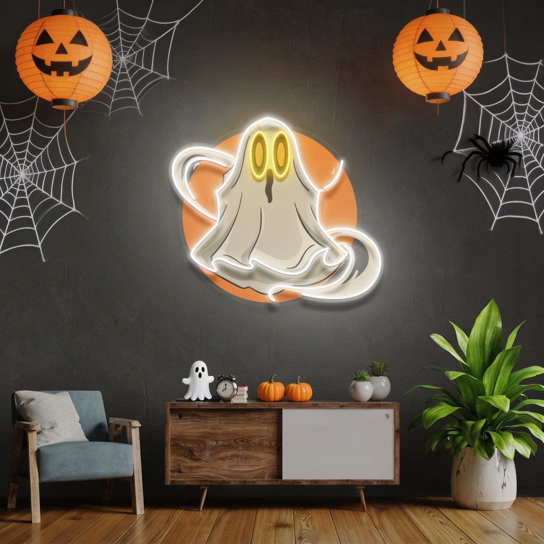 Ghost Halloween Artwork Led Neon Sign Light