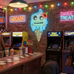 Ghost Icecream Cartoon Artwork Led Neon Sign Light