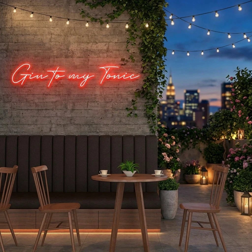 Gin to My Tonic Led Neon Sign Light