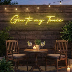 Gin to My Tonic Led Neon Sign Light