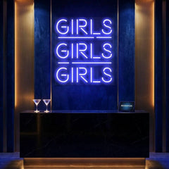 Girls Girls Girls Led Neon Sign Light