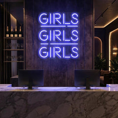 Girls Girls Girls Led Neon Sign Light