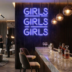 Girls Girls Girls Led Neon Sign Light