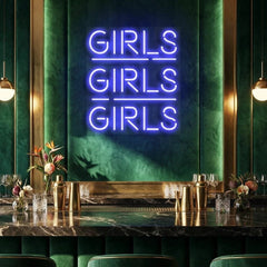 Girls Girls Girls Led Neon Sign Light