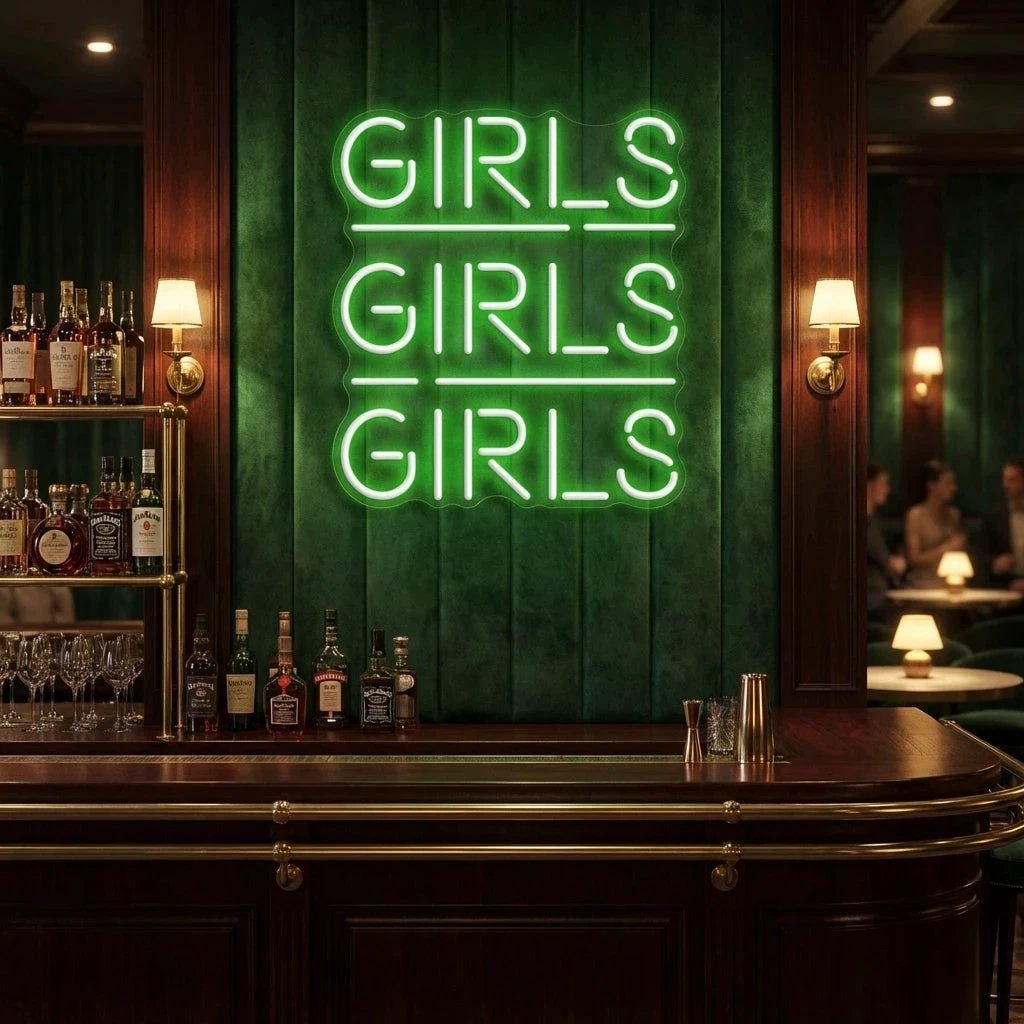 Girls Girls Girls Led Neon Sign Light