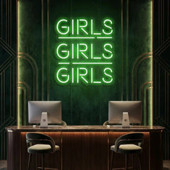 Girls Girls Girls Led Neon Sign Light