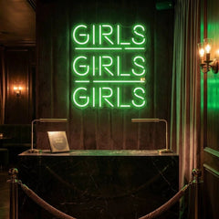 Girls Girls Girls Led Neon Sign Light