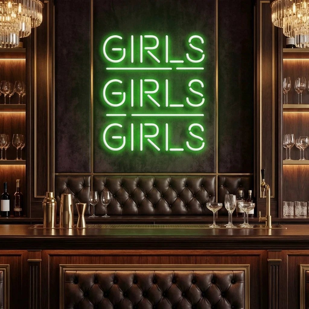 Girls Girls Girls Led Neon Sign Light