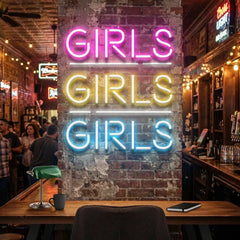 Girls Girls Girls Led Neon Sign Light