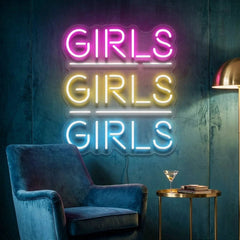 Girls Girls Girls Led Neon Sign Light