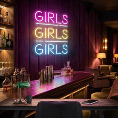 Girls Girls Girls Led Neon Sign Light