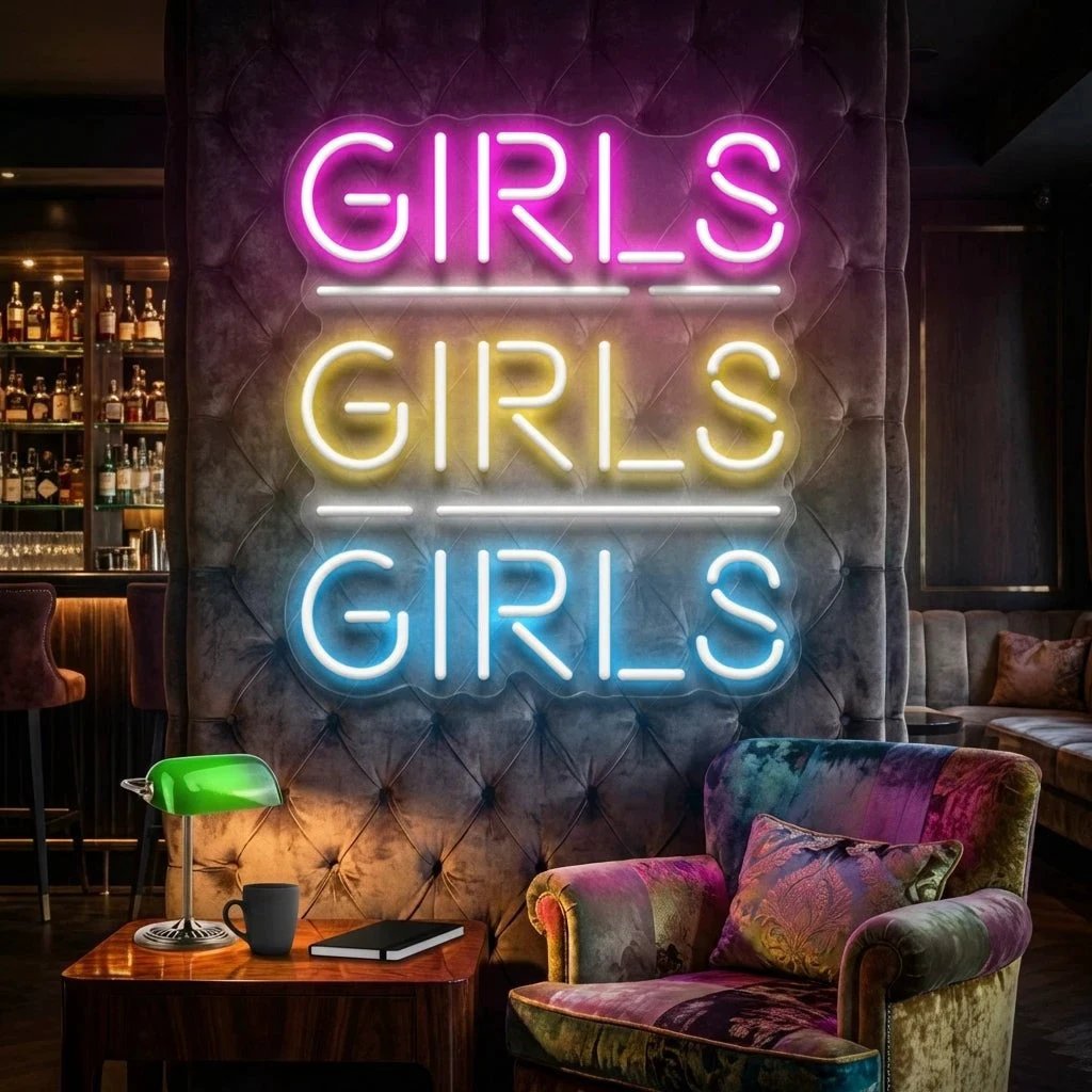 Girls Girls Girls Led Neon Sign Light