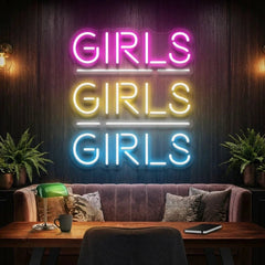 Girls Girls Girls Led Neon Sign Light