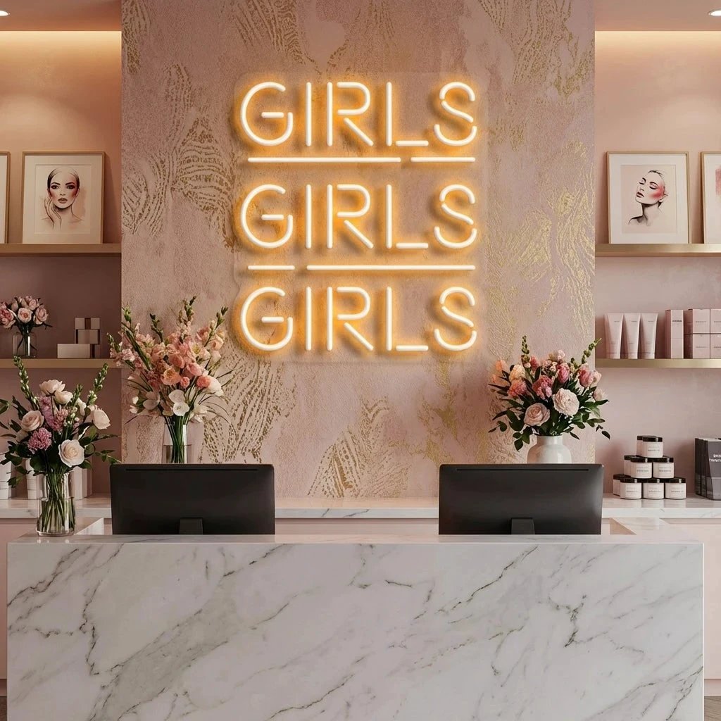 Girls Girls Girls Led Neon Sign Light