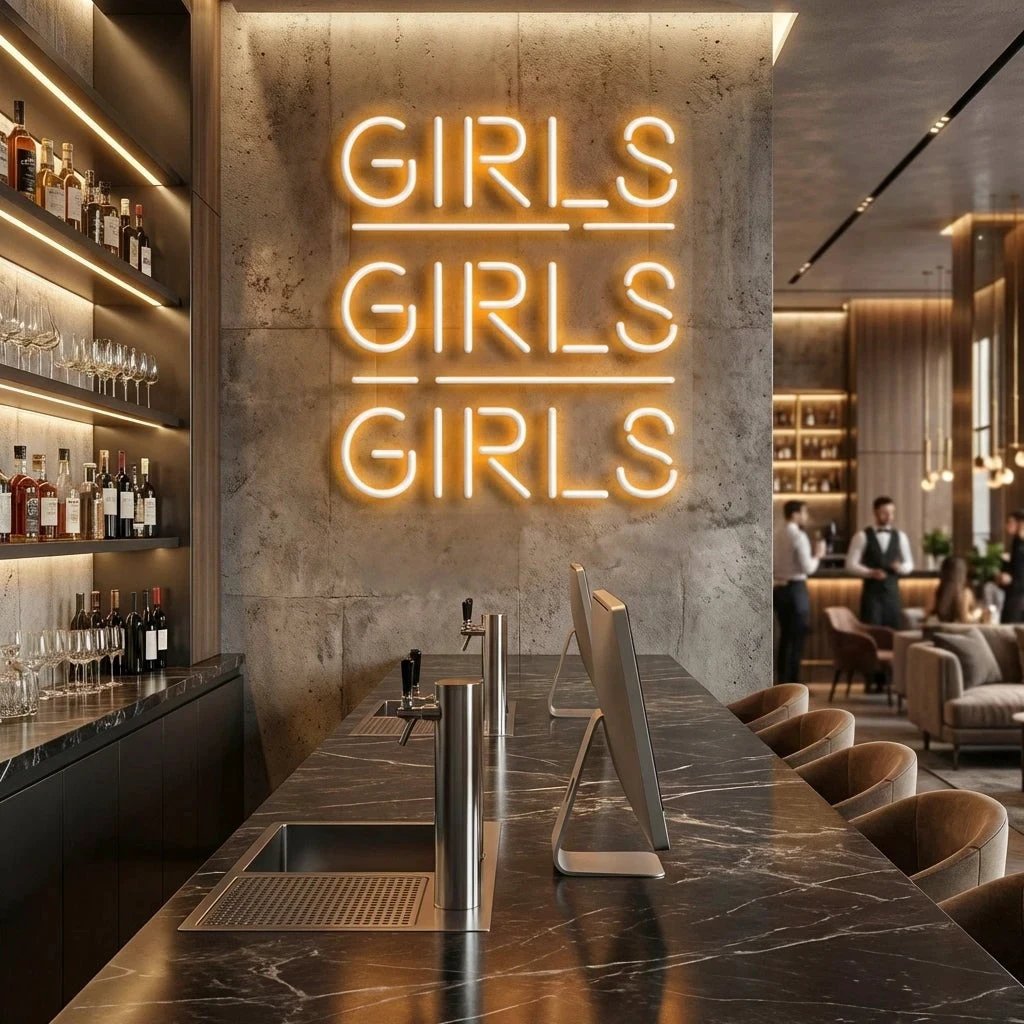 Girls Girls Girls Led Neon Sign Light