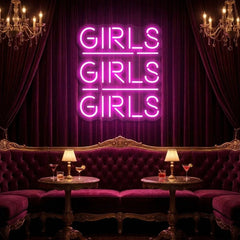 Girls Girls Girls Led Neon Sign Light