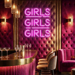 Girls Girls Girls Led Neon Sign Light