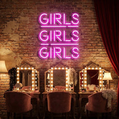 Girls Girls Girls Led Neon Sign Light