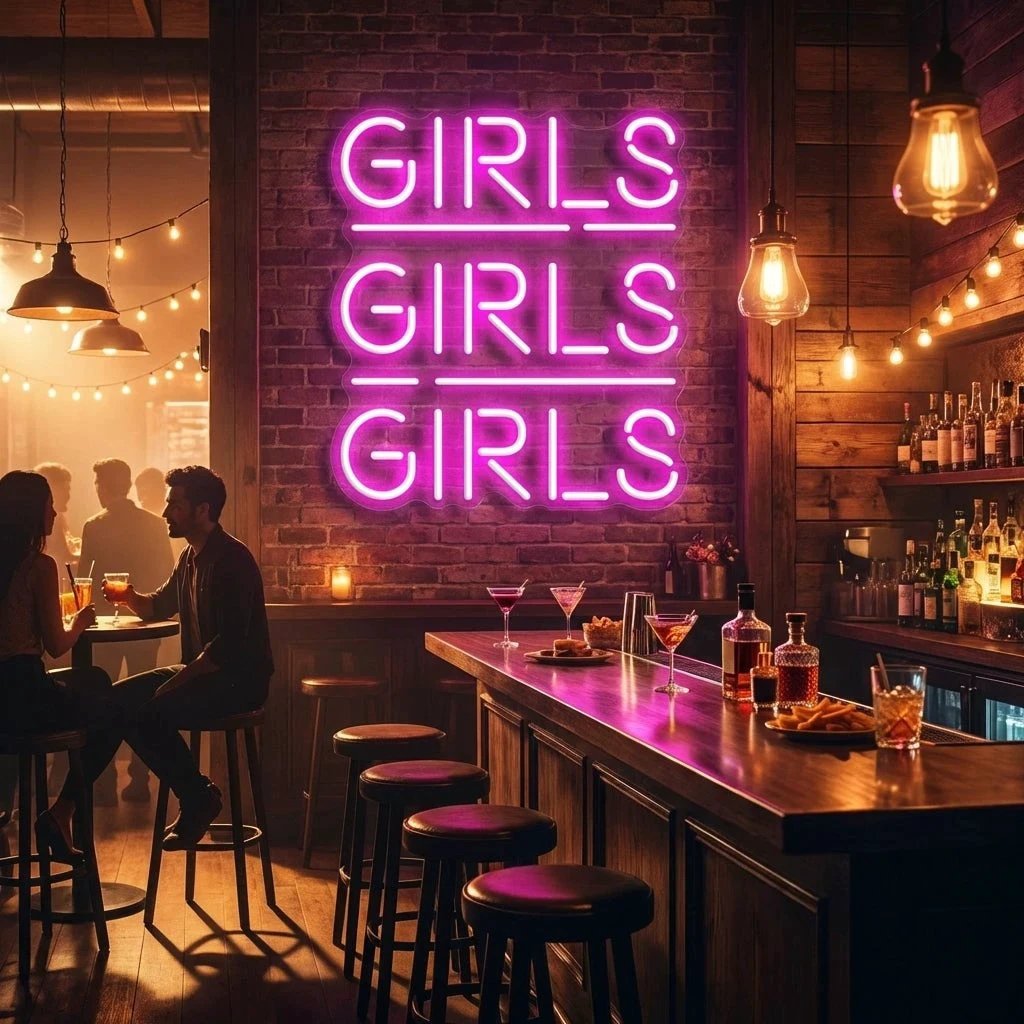 Girls Girls Girls Led Neon Sign Light