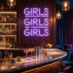 Girls Girls Girls Led Neon Sign Light