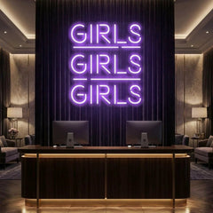 Girls Girls Girls Led Neon Sign Light