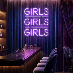 Girls Girls Girls Led Neon Sign Light