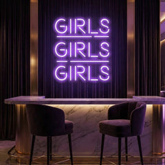 Girls Girls Girls Led Neon Sign Light