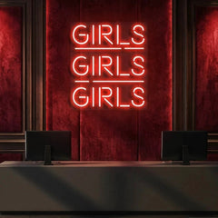 Girls Girls Girls Led Neon Sign Light