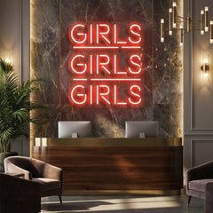 Girls Girls Girls Led Neon Sign Light