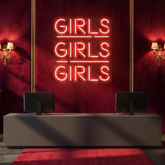 Girls Girls Girls Led Neon Sign Light