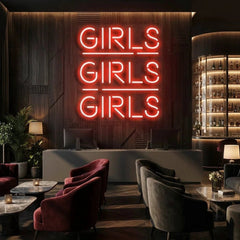 Girls Girls Girls Led Neon Sign Light