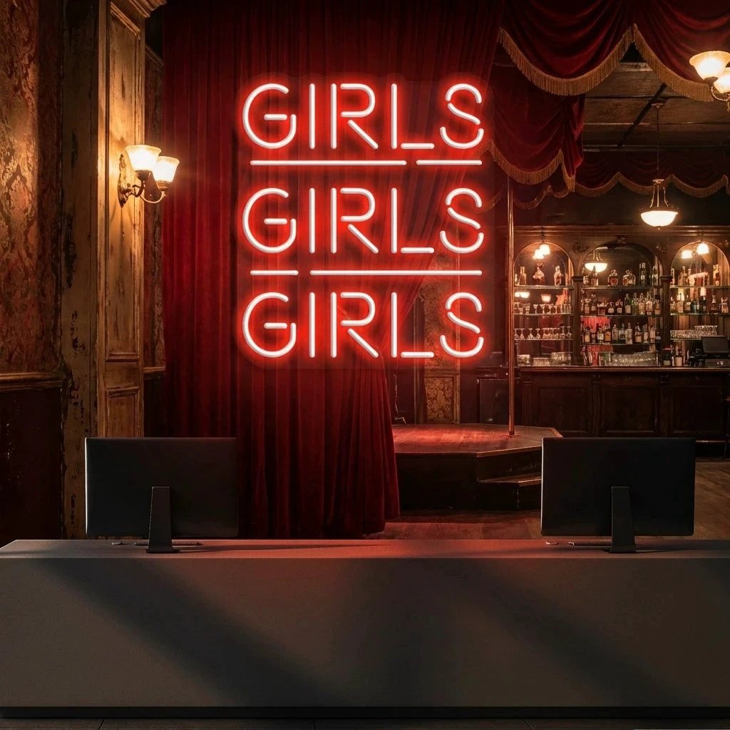 Girls Girls Girls Led Neon Sign Light