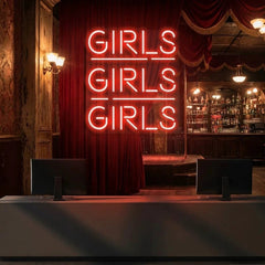 Girls Girls Girls Led Neon Sign Light