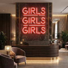 Girls Girls Girls Led Neon Sign Light