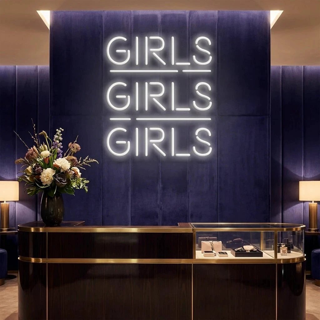 Girls Girls Girls Led Neon Sign Light