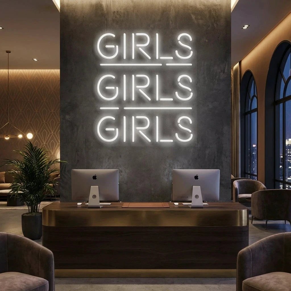 Girls Girls Girls Led Neon Sign Light
