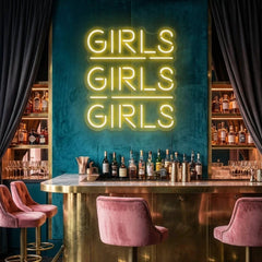 Girls Girls Girls Led Neon Sign Light