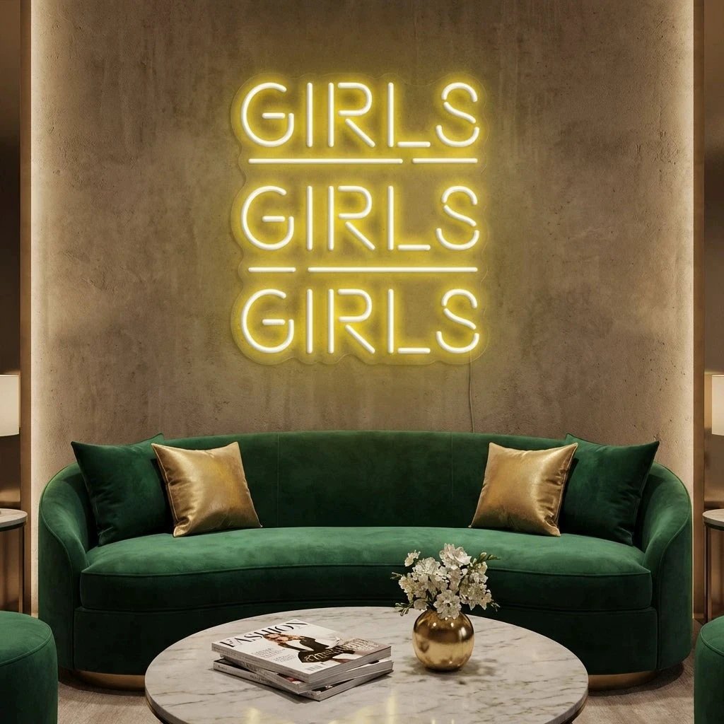 Girls Girls Girls Led Neon Sign Light