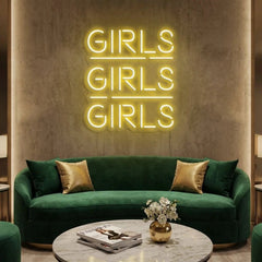 Girls Girls Girls Led Neon Sign Light