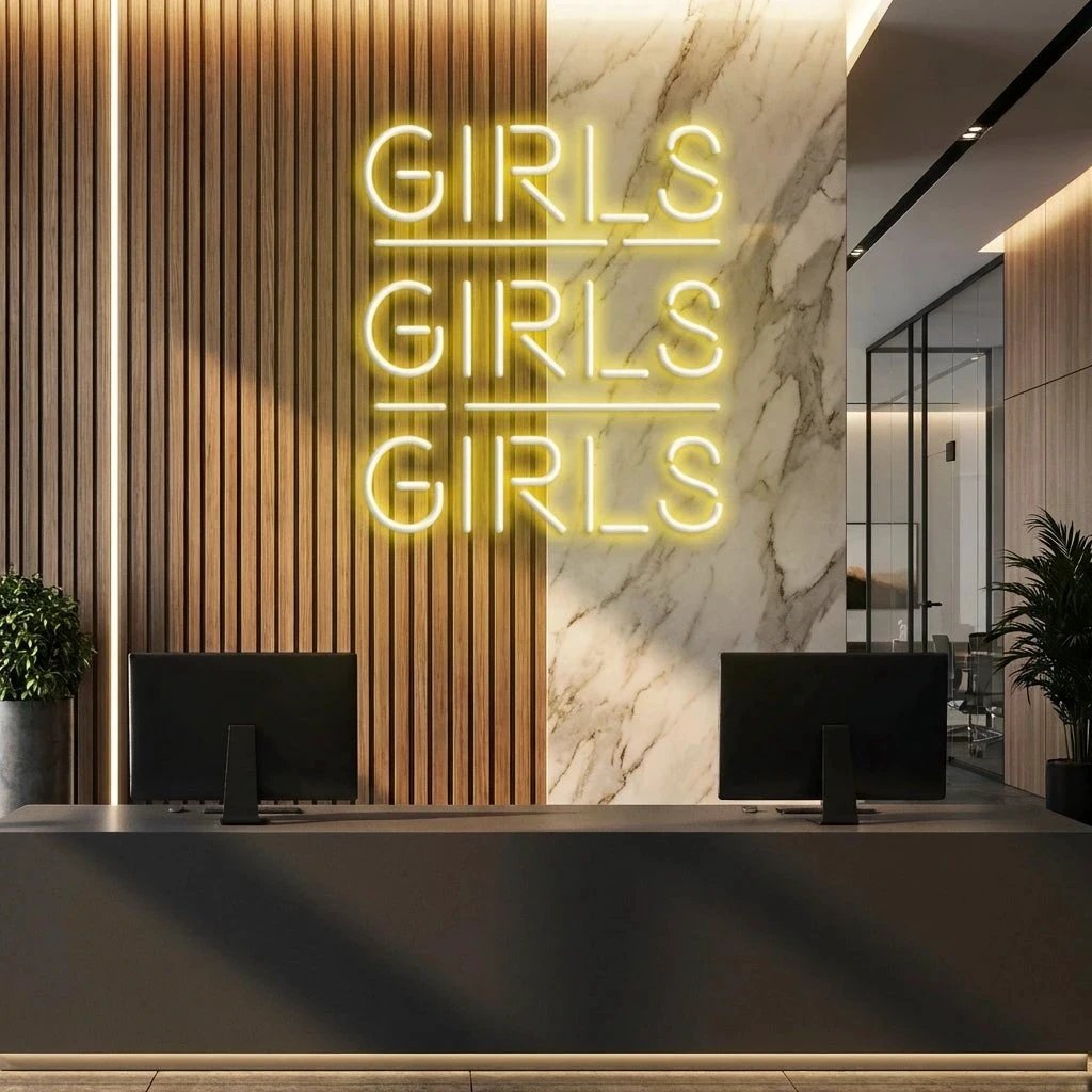 Girls Girls Girls Led Neon Sign Light