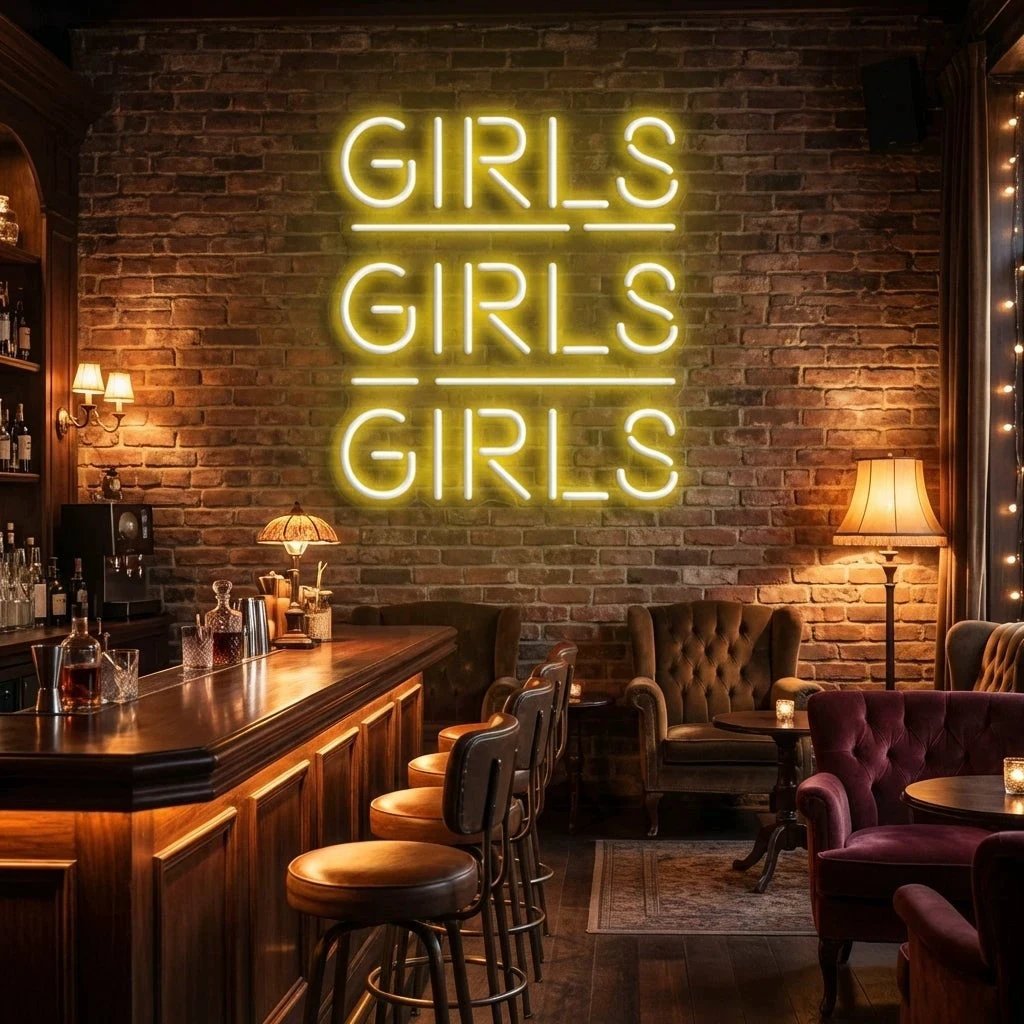 Girls Girls Girls Led Neon Sign Light