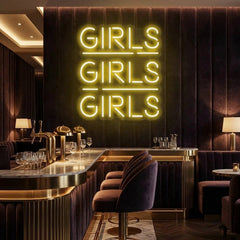 Girls Girls Girls Led Neon Sign Light