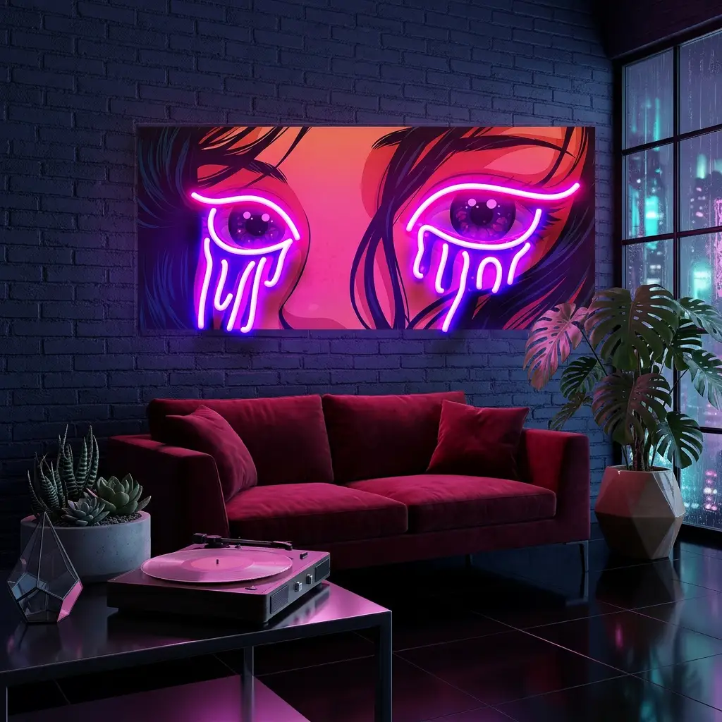 Glow in Her Eyes LED Neon Sign Light Pop Art