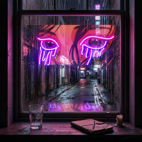Glow in Her Eyes LED Neon Sign Light Pop Art