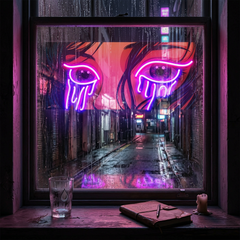 Glow in Her Eyes LED Neon Sign Light Pop Art