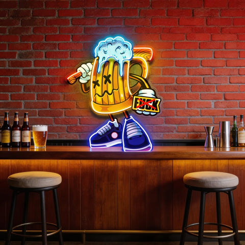 Go Get It Beer LED Neon Sign Light Pop Art